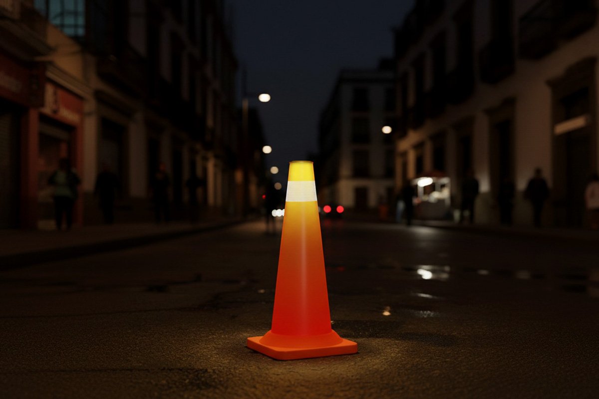 conos viales con luz