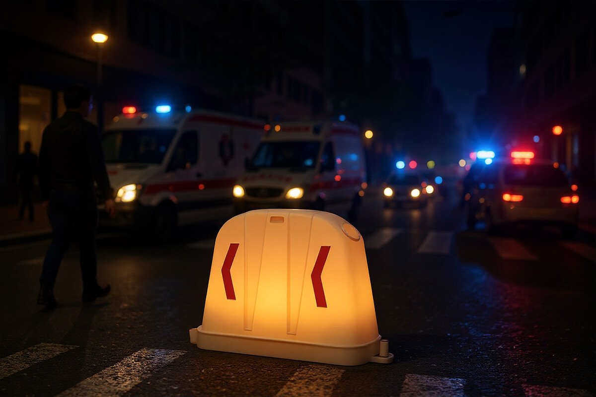 barreras anidables con luz solar